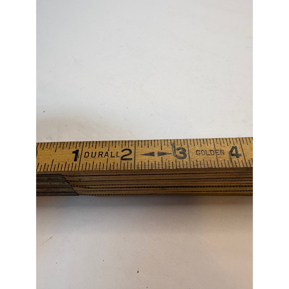 Vintage Durall Golden Rule 72 Inch Folding Wood Carpenters Ruler‎ Made in USA - Picture 4 of 6